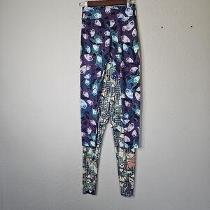 Lot of 2 Lularoe Disney Leggings Jack Skellington Nightmare Before Christmas‎ OS
